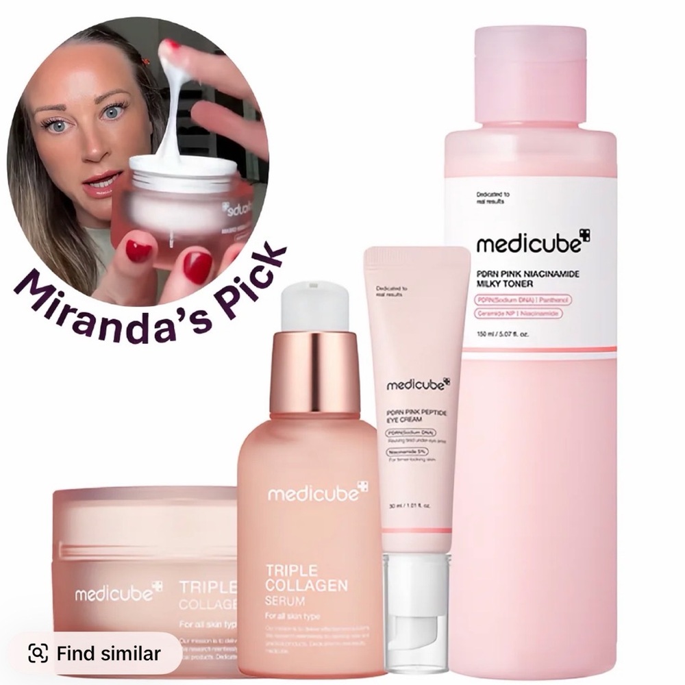 Medicube Pink Triple Collagen Serum Set — Hydrating Pink Face Care